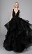 Alyce Paris 7040 Flounce Skirt Plunging Neckline Bridal Gown