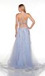 Alyce Paris 61263 Floral Appliques Lace-Up Back Dress