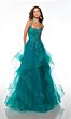 Alyce Paris 61094 Flounce Skirt Spaghetti Strap Dress