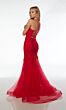 Alyce Paris 61478 Plunging Neck Lace-Up Dress
