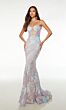 Alyce Paris 61505 Sequin Flowers Keyhole Corset Dress