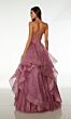 Alyce Paris 61524 Flounce Skirt Illusion Corset Dress