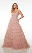 Alyce Paris 61527 Ruffle Skirt Lace Corset Dress