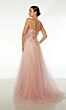Alyce Paris 61536 Floral Corset High Slit Dress