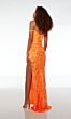 Alyce Paris 61550 Fringe Slit Floral Sequin Dress