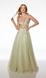 Alyce Paris 61559 Floral Bodice Open Back Dress