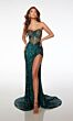 Alyce Paris 61573 Cutaway Slit Illusion Corset Dress