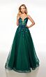 Alyce Paris 61575 Plunging Neck Lace-Up Dress