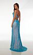Alyce Paris 61626 Cowl Neckline Lace-Up Dress