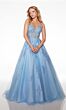 Alyce Paris 61633 Lace-Up Back Glitter Dress