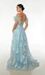 Alyce Paris 61645 Feather Sleeves Floral Sequin Dress