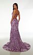 Alyce Paris 61659 V-Neck Sequin Lace-Up Dress
