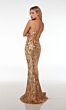 Alyce Paris 61677 Strappy Back Paisley Sequin Dress