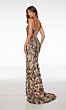 Alyce Paris 61687 High Slit Multicolor Floral Dress