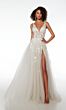 Alyce Paris 61722 Plunging Neckline High Slit Dress