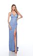 Alyce Paris 88002 Sequin Spaghetti Strap High Slit Dress