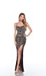 Alyce Paris 88004 Scoop Neck High Slit Dress