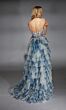 Alyce Paris 61730 Ruffle Skirt Floral Halter Neck Dress