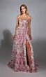 Alyce Paris 61732 Ruffle Skirt Floral Cowl Neck Dress