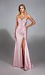Alyce Paris 61733 High Slit Strapless Metallic Dress