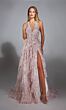 Alyce Paris 61740 Ruffle Skirt Floral Sequin Dress