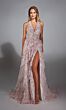 Alyce Paris 61740 Ruffle Skirt Floral Sequin Dress