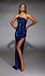 Alyce Paris 61747 Side Slit Strapless Sequin Dress