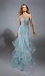Alyce Paris 61749 Flounce Skirt Sheer Corset Dress