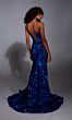 Alyce Paris 61755 Plunging Neckline Floral Sequin Dress