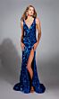 Alyce Paris 61761 High Slit Bare Back Sequin Dress