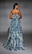 Alyce Paris 61763 Ruffle Skirt Strapless Floral Dress