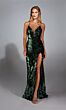 Alyce Paris 61765 Cross Back Plunging Neck Sequin Dress