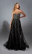 Alyce Paris 61770 Embellished Corset Strapless Glitter Dress