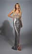 Alyce Paris 61780 Illusion Top Metallic Skirt Dress