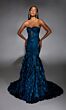 Alyce Paris 61782 Ruffle Skirt Metallic Trumpet Dress
