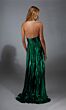 Alyce Paris 61792 Pleated Skirt Metallic Halter Neck Dress