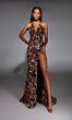 Alyce Paris 61813 Floral Sequin Halter Neck Dress