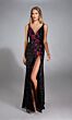 Alyce Paris 61841 High Slit Embellished V-Neck Dress