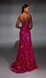 Alyce Paris 61854 Plunging Neckline Floral Sequin Dress