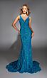 Alyce Paris 61876 Bare Back Sheer Sides Sequin Dress