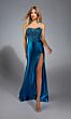 Alyce Paris 61879 Slit Skirt Embellished Corset Dress