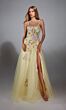 Alyce Paris 61909 High Slit Embroidered Corset Dress