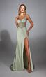 Alyce Paris 61916 Illusion Corset High Slit Lace-Up Dress