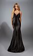 Alyce Paris 61966 Strappy Back V-Neck Satin Dress