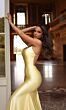 Alyce Paris 61966 Strappy Back V-Neck Satin Dress