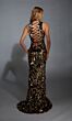 Alyce Paris 61975 Ruffle Slit Lace-Up Sequin Dress