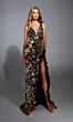 Alyce Paris 61975 Ruffle Slit Lace-Up Sequin Dress