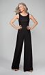 Alyce Paris 27633 Scoop Neck with Top Overlay Jumpsuit