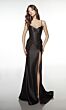 Alyce Paris 61983 Spaghetti Strap Basque Waist Dress