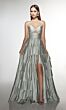 Alyce Paris 61987 High Slit Tiered Skirt Strapless Dress